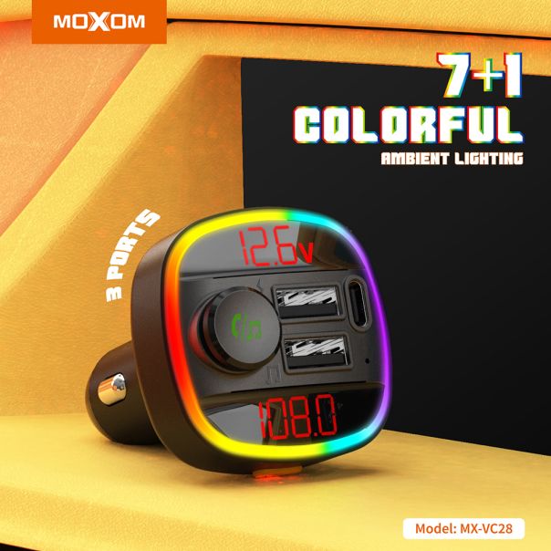 FM Modulator Moxom MX-VC28 3 ports 3.4A crni - EP2948616