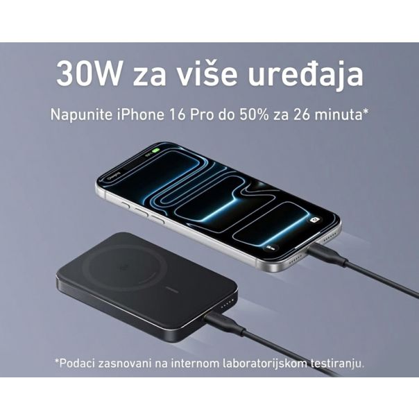 ANKER Power bank MagGo 10000mAh, 15W, magnetno bežični, crni - EP2947970