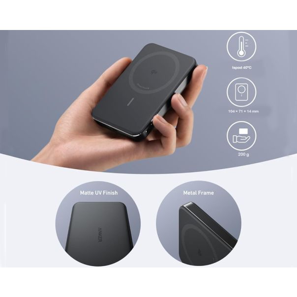 ANKER Power bank MagGo 10000mAh, 15W, magnetno bežični, crni - EP2947970