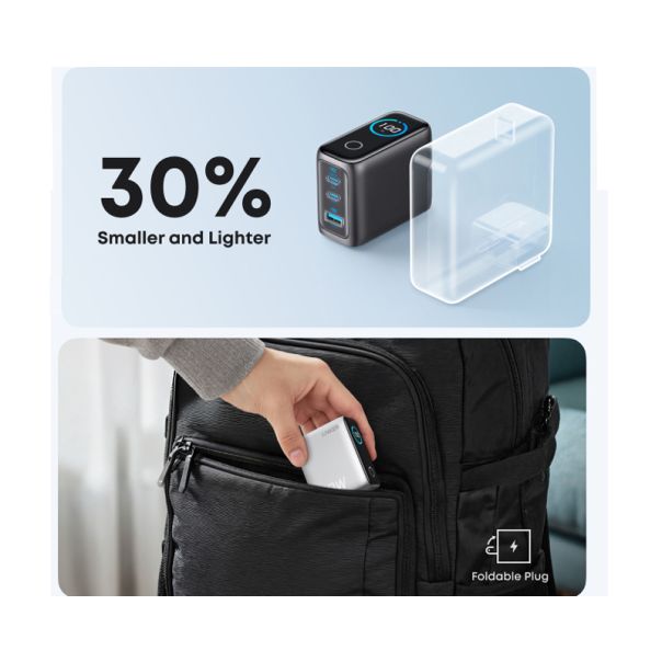 ANKER Punjač 100W, brzi punjač, 3-porta (2x USB-C i 1x USB-A), tamno siva - EP2947949