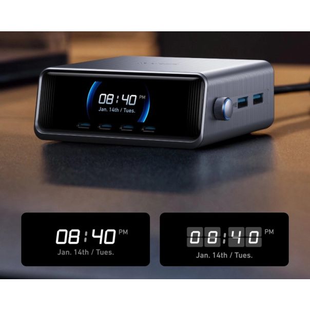 ANKER Prime 250W GaN stoni brzi punjač, 6-portova (4x USB-C, 2x USB-A) srebrni - EP3027925