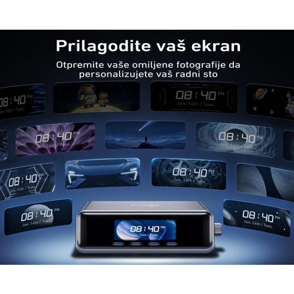 ANKER Punjač Prime 250W, brzi punjač, 6-portova (4x USB-C, 2x USB-A), srebrna - EP2947982