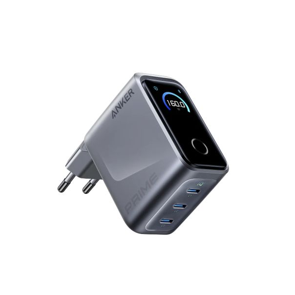 ANKER Prime 160W GaN zidni brzi punjač, 3-porta (3x USB-C) srebrni - EP3027931
