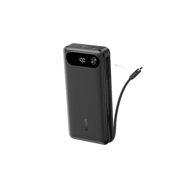 ANKER Power bank 20000mAh, 87W, sa ugrađenim USB-C kablom na izvlačenje, crna - EP3003619