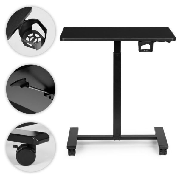 MODERNHOME Mobilni podesivi sto 70x48 cm laptop sto sa podesavanjem visine 71.5–112 cm black - EP2828244