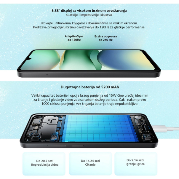 XIAOMI Redmi A5 3/64GB, plava - MZB0JRTEU