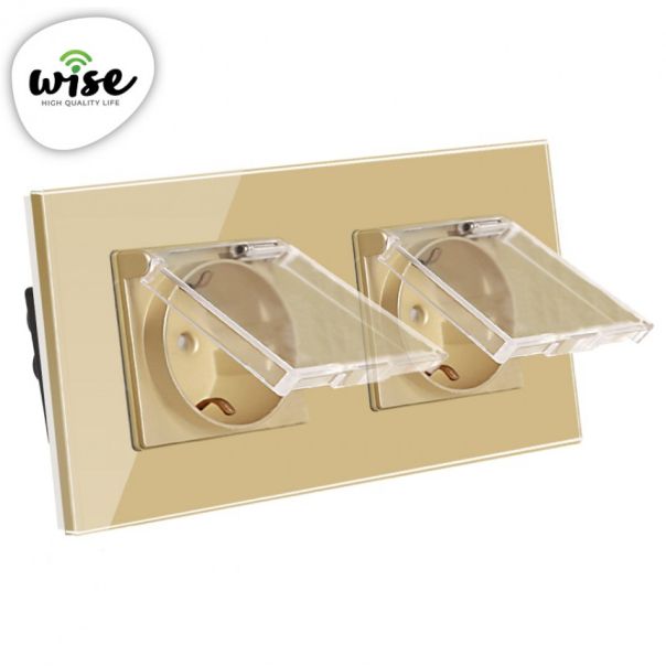 Wise Utičnica sa zaštitom modularna dupla 16a - stakleni panel - PMK000279A00000