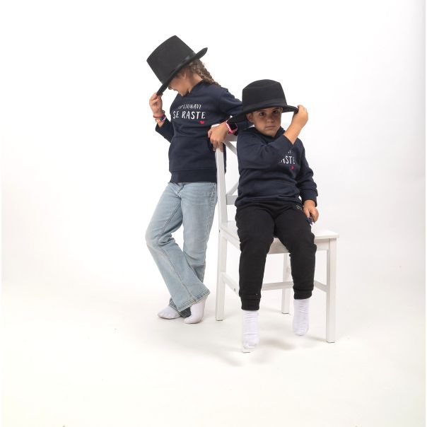 KEVA SI Dečija dukserica - Od ljubavi se raste, teget - 137Kevasi