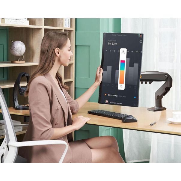 NORTH BAYOU F80 stoni nosač za monitor mat crni 17-30 inča - EP3153260
