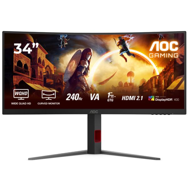 AOC 34 inča CU34G4Z WQHD 3440x1440 Fast VA 240 Hz zakrivljeni gaming monitor - MON03403