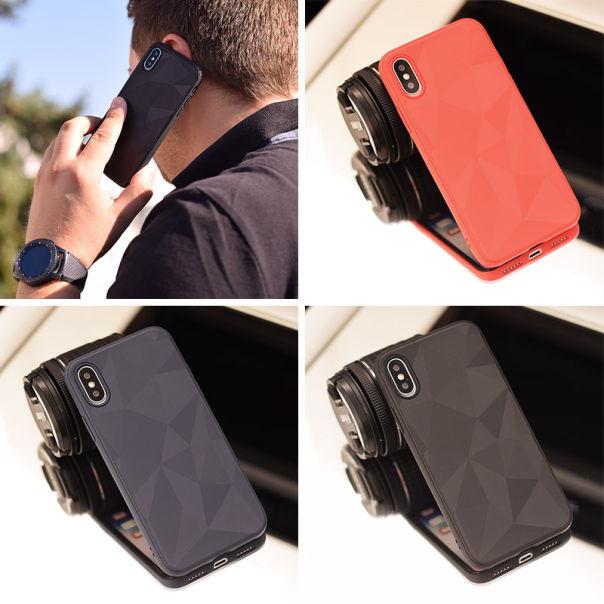 Maska za iPhone XS Mosaic Look crvena - 027020