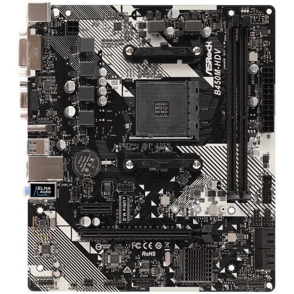 ASROCK Matična ploča MOT AM4 B450M-HDV R4.0 mATX - MP007