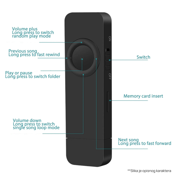MP3 player LWD basic 8GB plavi - 218399