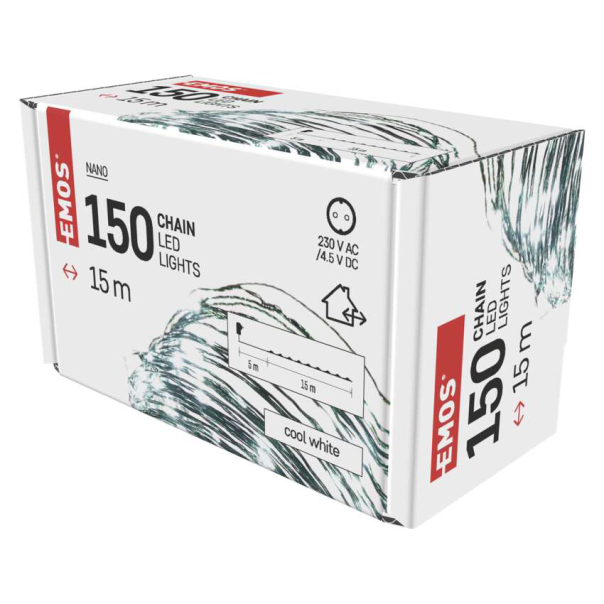 EMOS LED Nano lanac zeleni 15 m - MTG-D3AC05