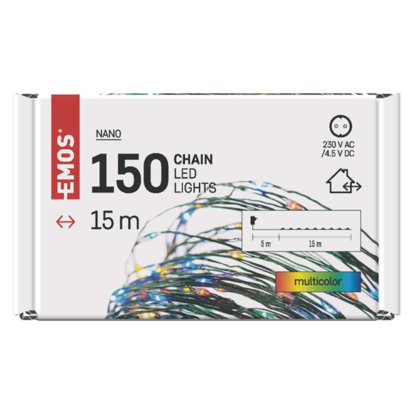 EMOS Nano lanac zeleni 150 LED, 15 m - MTG-D3AM03