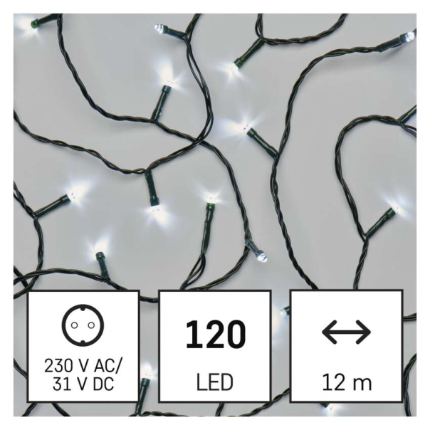 EMOS Nano zeleni lanac 120 LED, 12 m - MTG-D4AC08