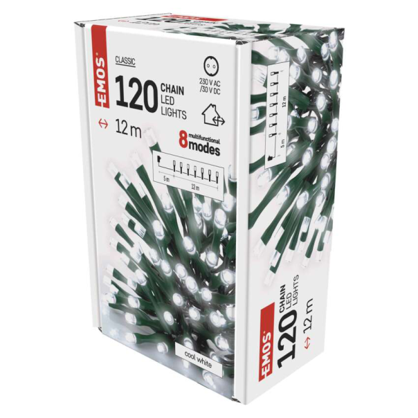 EMOS Nano zeleni lanac 120 LED, 12 m - MTG-D4AC08