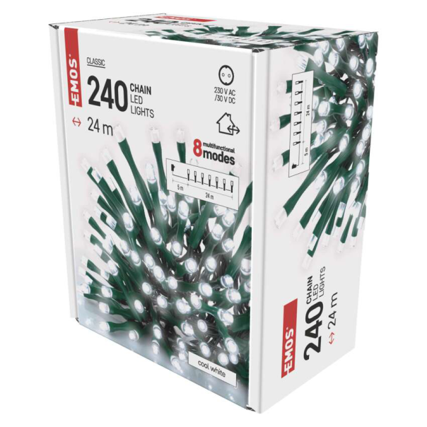 EMOS Nano zeleni lanac 240 LED, 24 m - MTG-D4AC10