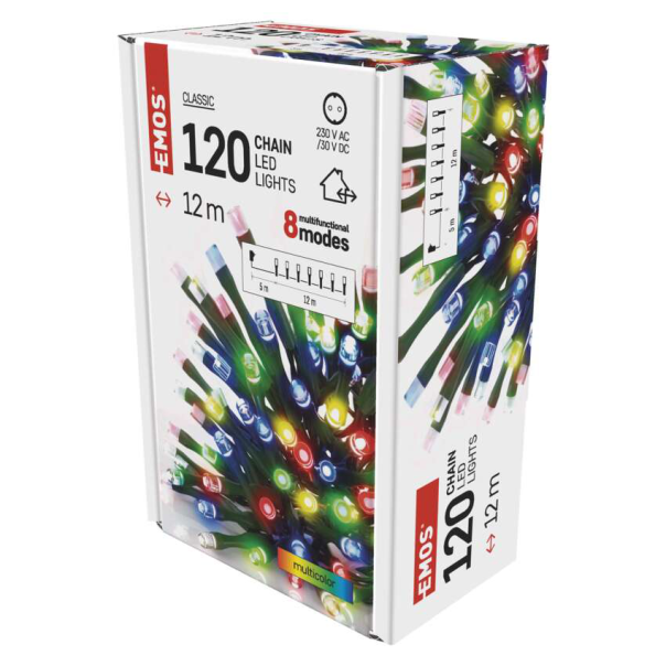 EMOS Svetlosni lanac 120 LED, 12 m - MTG-D4AM08