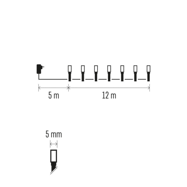 EMOS LED Lanac zelene boje 12 m - MTG-D4AW09
