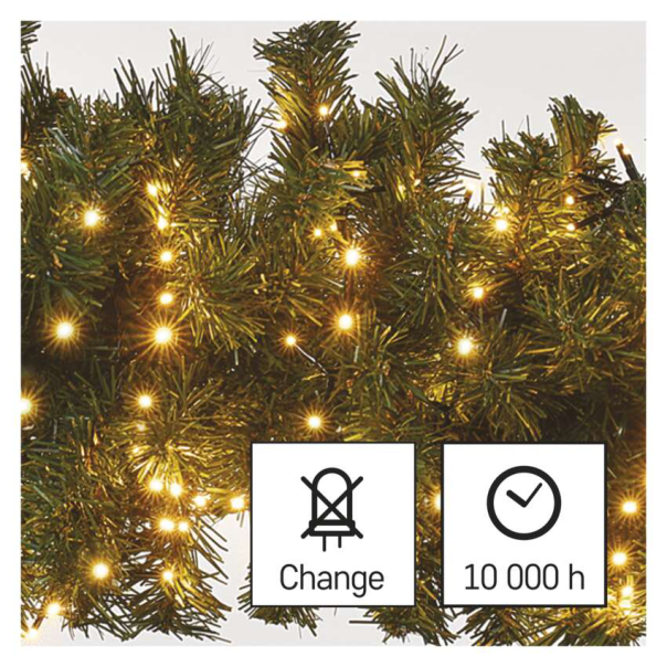 EMOS Svetlosni lanac 600 LED, 12 m WW tajmer - MTG-D4BW03