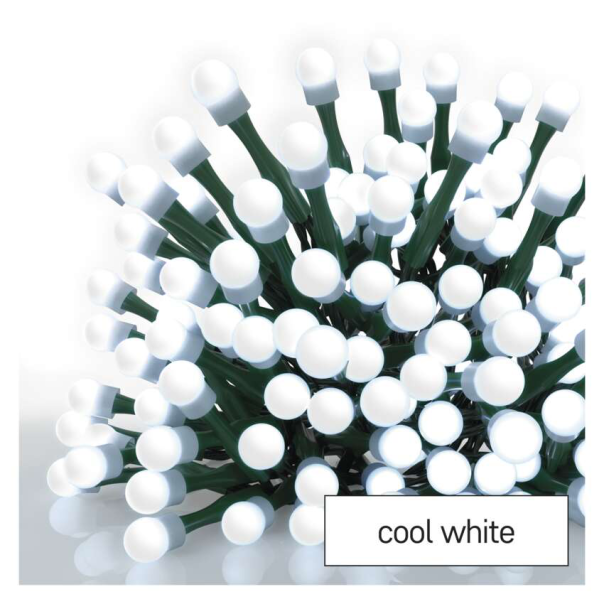 EMOS Svetlosni lanac - cherry 200 LED, 20 m CW MF programi - MTG-D5AC07