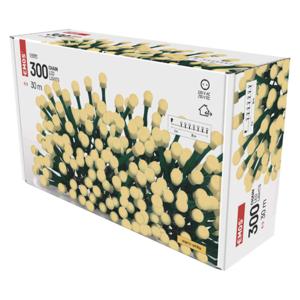 EMOS LED lanac od cherry - kuglice 30 m - MTG-D5AW04