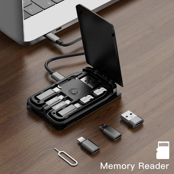 Multifunkcionalni box wireless punjač Budi 15W crni - 208858