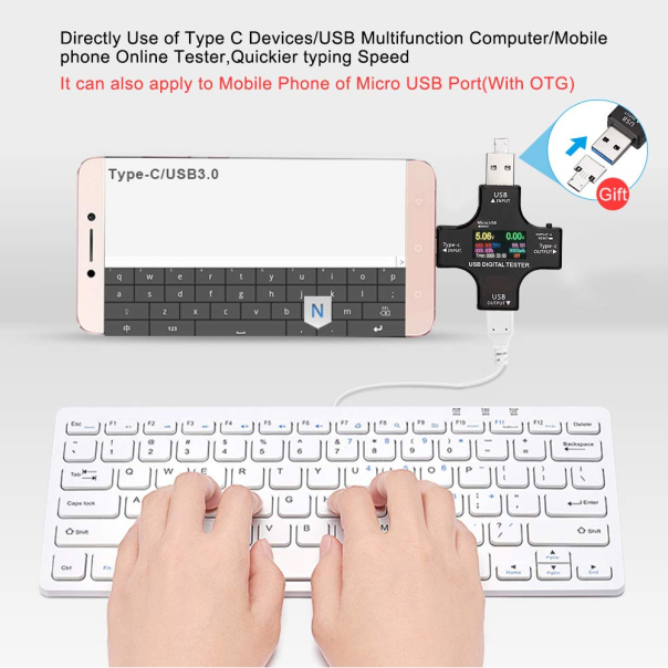 Multifunkcionalni digitalni USB sigurnosni tester JWD 4u1 - 220364