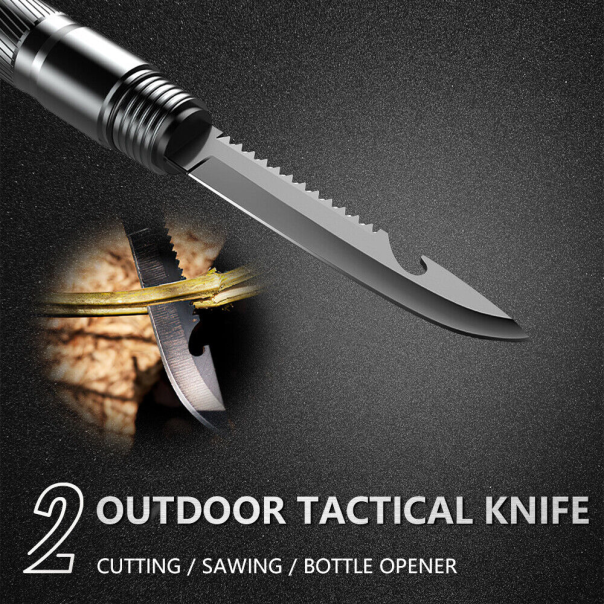 Multifunkcionalni stap sa dodacima (set za prezivljavanje) crni - 213527