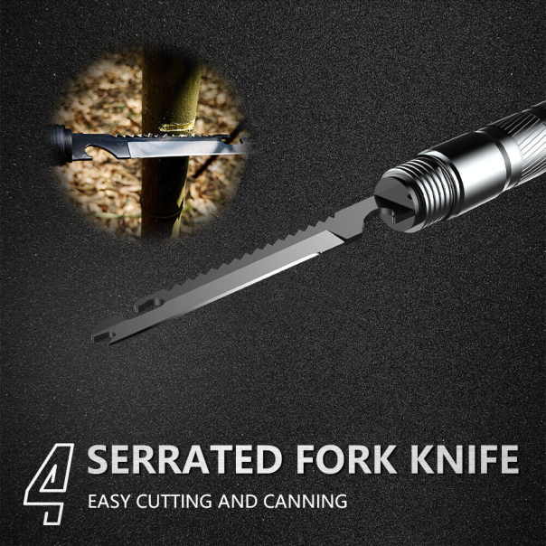 Multifunkcionalni stap sa dodacima (set za prezivljavanje) crni - 213527