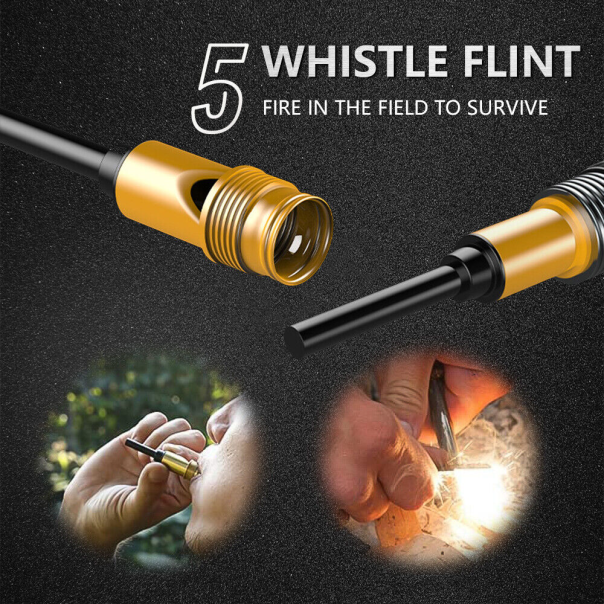 Multifunkcionalni stap sa dodacima (set za prezivljavanje) crni - 213527