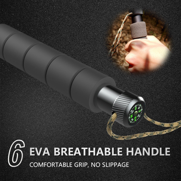 Multifunkcionalni stap sa dodacima (set za prezivljavanje) crni - 213527