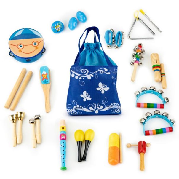ECO TOYS Set muzičkih instrumenata za decu u torbi, 16 delova - MK0700401