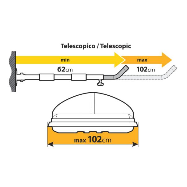 NORDRIVE Zidni nosači krovnih kofera teleskopski 2kom - N60051