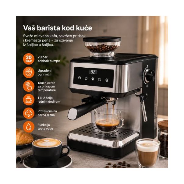 ZOTRIX Aparat za espresso sa mlinom 2u1 ESM-20T - EP3134919