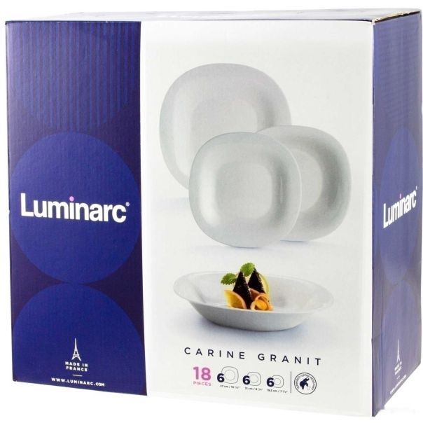 LUMINARC Carine servis 18/1 sivi - N7665
