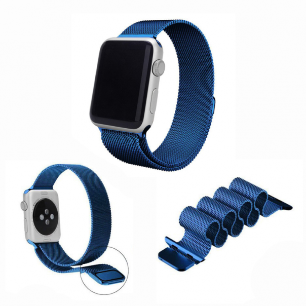 Narukvica metalik za Apple watch 42mm plava - 85347