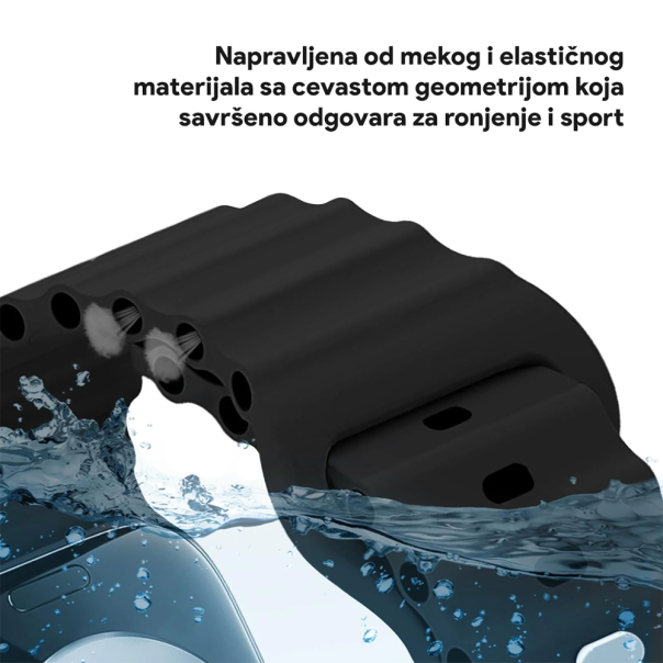 Narukvica Moye Smart Watch Ocean Strap 44/45/49mm White/Black - 055038