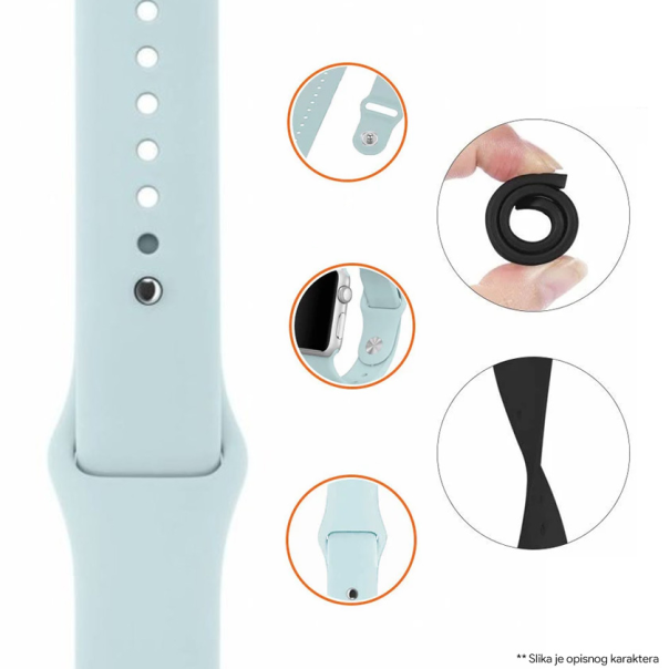 Narukvica Moye Smart Watch Silicone Strap 44/45/49mm Mint Green - 055057
