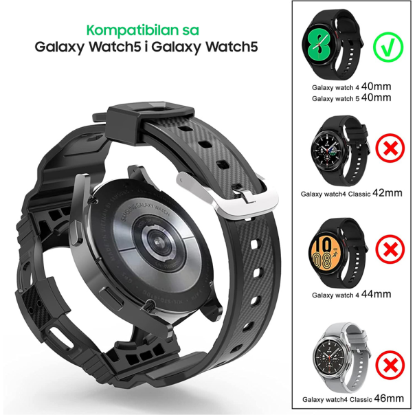 Narukvica protect za smart watch Samsung 4, 5 22mm crna - 205148