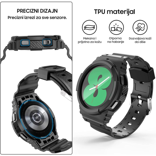 Narukvica protect za smart watch Samsung 4, 5 22mm crna - 205148