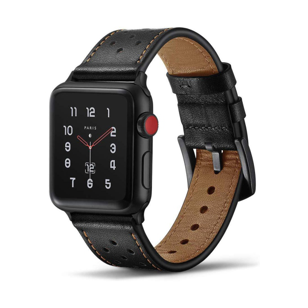 Narukvica rift kozna za Apple watch 42mm crna - 85360