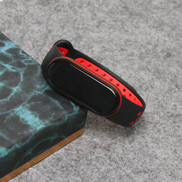 Narukvica za smart watch Xiaomi Mi Band M5/M6 crno crvena - 94675