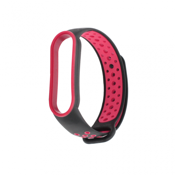 Narukvica za smart watch Xiaomi Mi Band M5/M6 crno pink - 218438