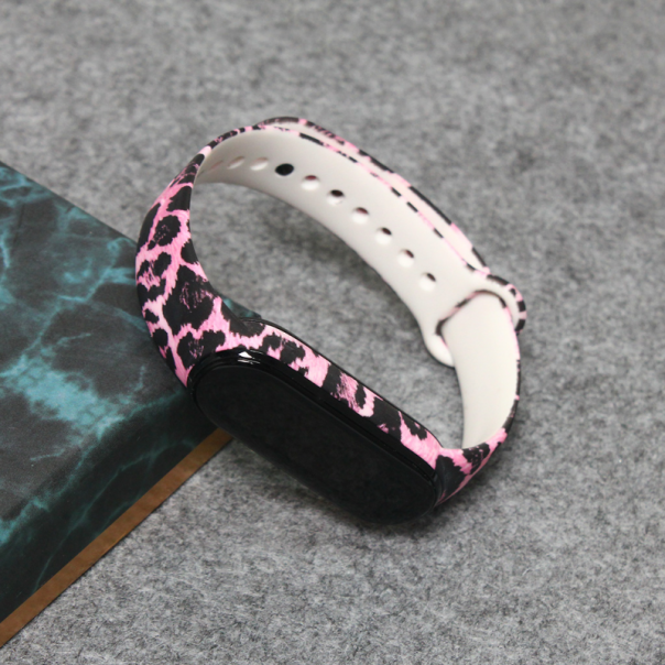 Narukvica za smart watch Xiaomi Mi Band M5/M6  leopard pink - 94689-1