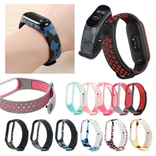 Narukvica za smart watch Xiaomi Mi Band M5/M6 siva pink - 94678