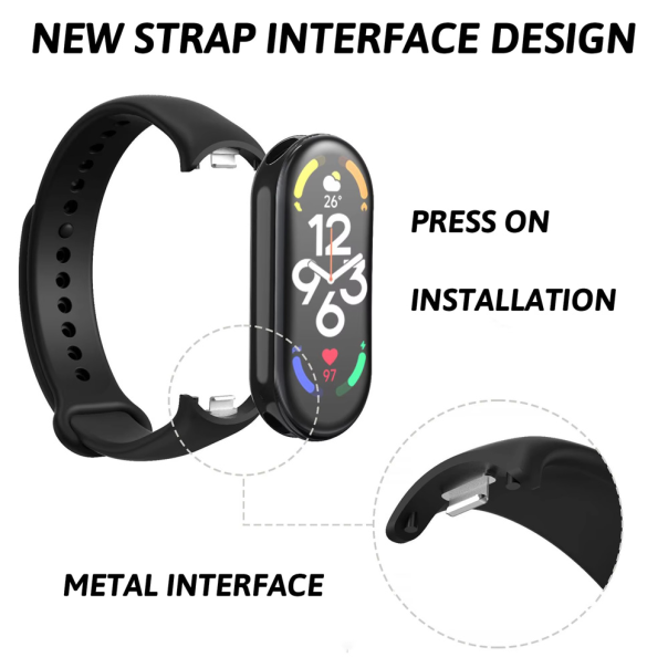 Narukvica za smart watch Xiaomi Mi Band M8/M9 crna - 217328