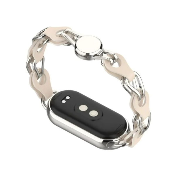 Narukvica za smart watch Xiaomi Mi Band M8/M9 metalna krem - 217325