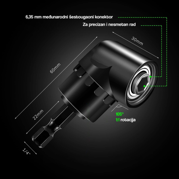 Nastavak za busenje pod uglom 105 stepeni - 209769
